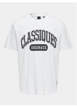 Only & Sons T-Shirt Classiques 22029023 Biały Relaxed Fit ze sklepu MODIVO w kategorii T-shirty męskie - zdjęcie 171234254