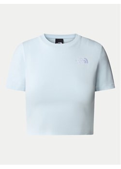 The North Face T-Shirt NF0A55AO Niebieski Cropped Fit ze sklepu MODIVO w kategorii Bluzki damskie - zdjęcie 171234294