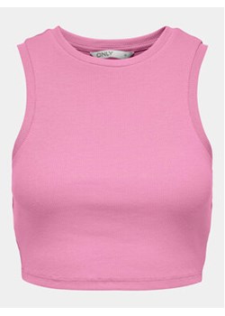 ONLY Top Vilma 15282771 Różowy Slim Fit ze sklepu MODIVO w kategorii Bluzki damskie - zdjęcie 171234524