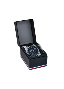 Zestaw zegarek i bransoletka Tommy Hilfiger Tyson 2770161 Navy/Blue ze sklepu eobuwie.pl w kategorii Zegarki - zdjęcie 171235603