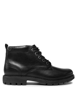 Trzewiki Clarks Batcombe Mix 261734267 Black Leather ze sklepu eobuwie.pl w kategorii Buty zimowe męskie - zdjęcie 171235732
