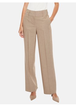 Brązowe spodnie damskie w paski Potis & Verso Jesica ze sklepu Eye For Fashion w kategorii Spodnie damskie - zdjęcie 171236283