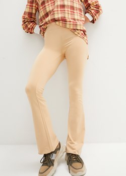 Legginsy ocieplane high-waist z poszerzanymi nogawkami i gumką w talii ze sklepu bonprix w kategorii Spodnie damskie - zdjęcie 171236451