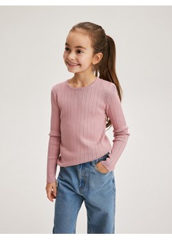 Reserved - Prążkowany sweter - różowy ze sklepu Reserved w kategorii Swetry dziewczęce - zdjęcie 171236852