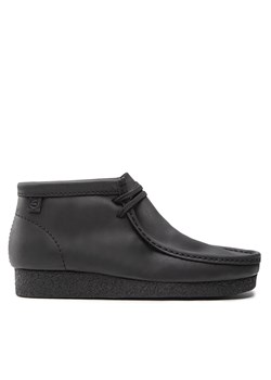 Trzewiki Clarks Shacre Boot 261594407 Black Leather ze sklepu eobuwie.pl w kategorii Buty zimowe męskie - zdjęcie 171239882