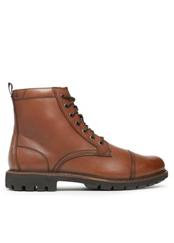 Trzewiki Clarks Batcombe Cap 261734297 Dark Tan Leather ze sklepu eobuwie.pl w kategorii Buty zimowe męskie - zdjęcie 171239934