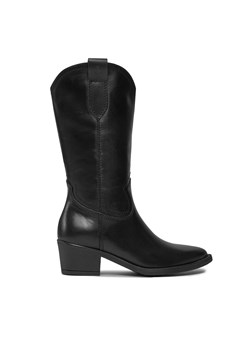 Botki Tamaris 1-25701-41 Black Leather 003 ze sklepu eobuwie.pl w kategorii Kozaki damskie - zdjęcie 171240141