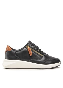 Sneakersy Clarks Un Rio Zip 261680184 Black Leather ze sklepu eobuwie.pl w kategorii Buty sportowe damskie - zdjęcie 171240602