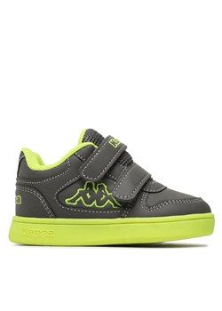 Sneakersy Kappa 280011BCM Grey/Lime 1633 ze sklepu eobuwie.pl w kategorii Buty sportowe dziecięce - zdjęcie 171240783