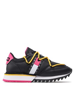 Sneakersy Tommy Jeans Sneaker Cleated EN0EN02056 Black 0GJ ze sklepu eobuwie.pl w kategorii Buty sportowe damskie - zdjęcie 171243151