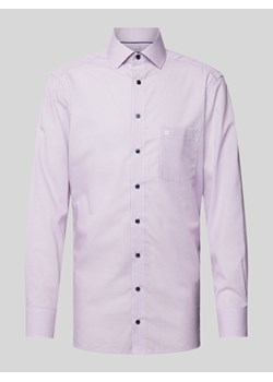 Koszula biznesowa o kroju modern fit ze wzorem na całej powierzchni model ‘Global’ ze sklepu Peek&Cloppenburg  w kategorii Koszule męskie - zdjęcie 171245913