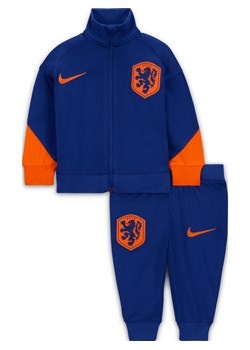 Dzianinowy dres piłkarski dla niemowląt i maluchów Nike Dri-FIT Holandia Strike - Niebieski ze sklepu Nike poland w kategorii Dresy dla niemowlaka - zdjęcie 171246283