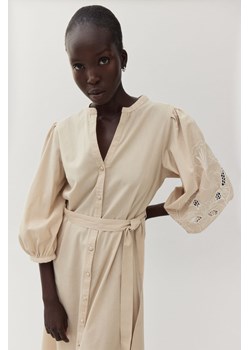 H & M - Haftowana sukienka - Beżowy ze sklepu H&M w kategorii Sukienki - zdjęcie 171246334