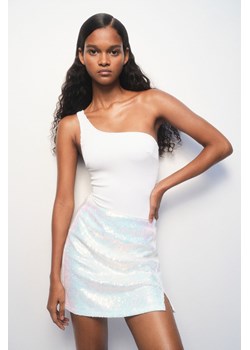H & M - Spódnica mini z cekinami - Srebrny ze sklepu H&M w kategorii Spódnice - zdjęcie 171246373