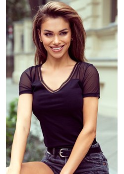 Czarny t-shirt damski bluzka z krótkim rękawem Dorin, Kolor czarny, Rozmiar S, Eldar ze sklepu Primodo w kategorii Bluzki damskie - zdjęcie 171247501