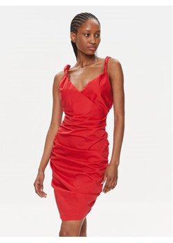 Pinko Sukienka koktajlowa Afrodite 103080 A1KH Czerwony Slim Fit ze sklepu MODIVO w kategorii Sukienki - zdjęcie 171251792