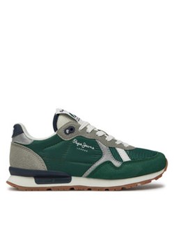 Pepe Jeans Sneakersy Brit Young B PBS40003 Zielony ze sklepu MODIVO w kategorii Buty sportowe dziecięce - zdjęcie 171252260