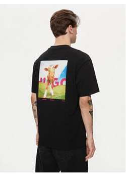 Hugo T-Shirt Dowidom 50513834 Czarny Relaxed Fit ze sklepu MODIVO w kategorii T-shirty męskie - zdjęcie 171255002