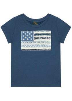 Polo Ralph Lauren T-Shirt Ss Flag Tee 311785446002 Granatowy Regular Fit ze sklepu MODIVO w kategorii Bluzki dziewczęce - zdjęcie 171255054