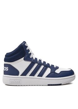 adidas Sneakersy Hoops Mid IG3717 Biały ze sklepu MODIVO w kategorii Buty sportowe dziecięce - zdjęcie 171255222