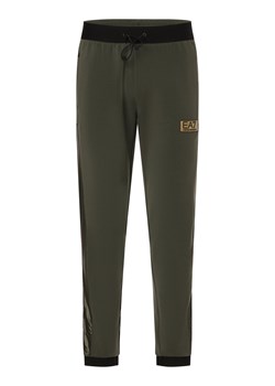 EA7 Emporio Armani Męskie spodnie dresowe Mężczyźni Sztuczne włókno oliwkowy jednolity ze sklepu vangraaf w kategorii Spodnie męskie - zdjęcie 171256731