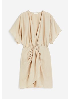 H & M - Sukienka z dekoltem w serek - Beżowy ze sklepu H&M w kategorii Sukienki - zdjęcie 171256960