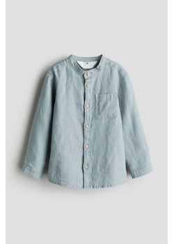 H & M - Lniana koszula ze stójką - Turkusowy ze sklepu H&M w kategorii Koszule chłopięce - zdjęcie 171256993