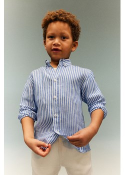 H & M - Lniana koszula z długim rękawem - Niebieski ze sklepu H&M w kategorii Koszule chłopięce - zdjęcie 171257002