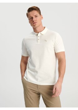 Sinsay - Koszulka polo - kremowy ze sklepu Sinsay w kategorii T-shirty męskie - zdjęcie 171258160