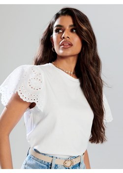 Sinsay - Koszulka bawełniana - biały ze sklepu Sinsay w kategorii Bluzki damskie - zdjęcie 171258242
