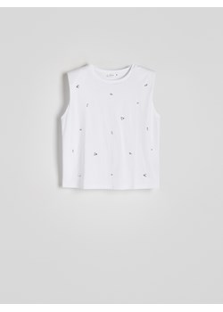 Reserved - Bluzka z ozdobnymi detalami - biały ze sklepu Reserved w kategorii Bluzki damskie - zdjęcie 171259704