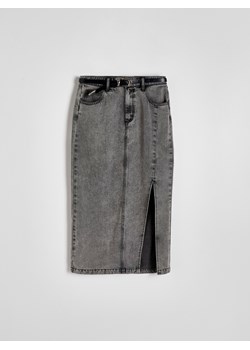 Reserved - Spódnica z paskiem - szary ze sklepu Reserved w kategorii Spódnice - zdjęcie 171259862