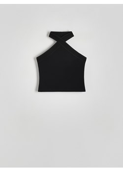 Reserved - Krótki top halter - czarny ze sklepu Reserved w kategorii Bluzki damskie - zdjęcie 171259874