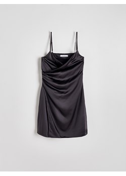 Reserved - Sukienka mini z drapowaniem - szary ze sklepu Reserved w kategorii Sukienki - zdjęcie 171259910