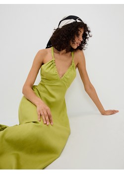 Reserved - Sukienka maxi z wiskozy - zielony ze sklepu Reserved w kategorii Sukienki - zdjęcie 171259933