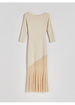 Reserved - Dzianinowa sukienka maxi - kremowy ze sklepu Reserved w kategorii Sukienki - zdjęcie 171259984