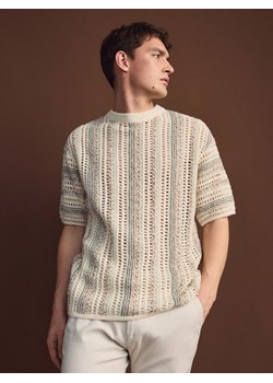 Reserved - Sweter ze strukturalnej dzianiny - wielobarwny ze sklepu Reserved w kategorii Swetry męskie - zdjęcie 171260003