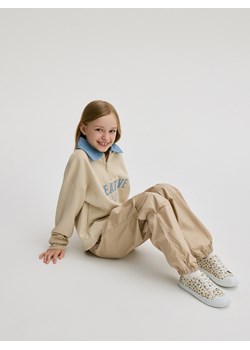 Reserved - Spodnie parachute - beżowy ze sklepu Reserved w kategorii Spodnie dziewczęce - zdjęcie 171260081