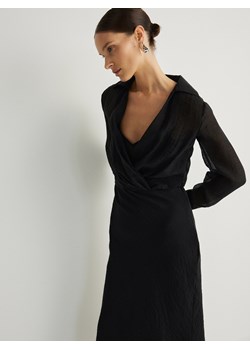Reserved - Sukienka z efektem gniecenia - czarny ze sklepu Reserved w kategorii Sukienki - zdjęcie 171260102
