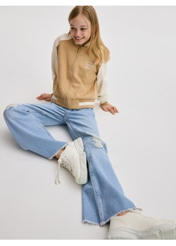 Reserved - Jeansy flare z przetarciami - niebieski ze sklepu Reserved w kategorii Spodnie dziewczęce - zdjęcie 171260114