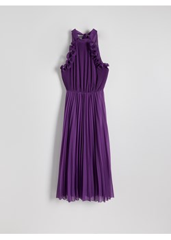 Reserved - Plisowana sukienka maxi z dekoltem halter - fioletowy ze sklepu Reserved w kategorii Sukienki - zdjęcie 171260202