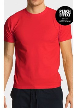 T-shirt męski z krótkim rękawem czerwony NMT-034, Kolor czerwony, Rozmiar L, ATLANTIC ze sklepu Intymna w kategorii T-shirty męskie - zdjęcie 171260562