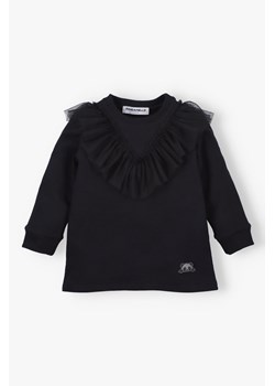 Tunika Bella ozdobną falbanką czarna ze sklepu 5.10.15 w kategorii Bluzki dziewczęce - zdjęcie 171260682