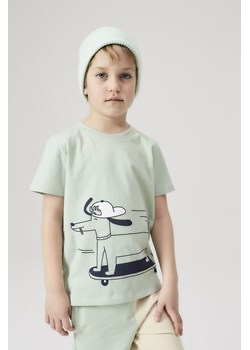 Bawełniany t-shirt dla chłopca - zielony - 5.10.15. ze sklepu 5.10.15 w kategorii T-shirty chłopięce - zdjęcie 171260724