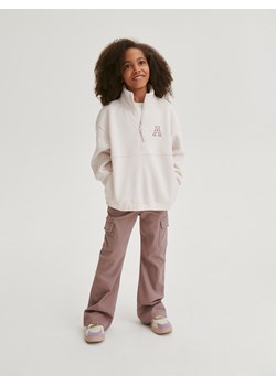 Reserved - Bluza z haftem - złamana biel ze sklepu Reserved w kategorii Bluzy dziewczęce - zdjęcie 171261530