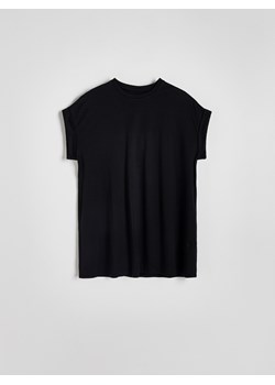 Reserved - T-shirt z modalem - czarny ze sklepu Reserved w kategorii Bluzki damskie - zdjęcie 171261694