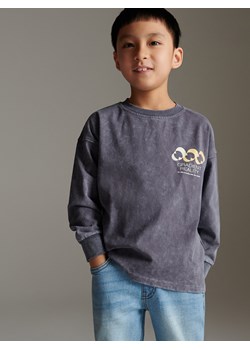 Reserved - Bluza oversize z nadrukami - ciemnoszary ze sklepu Reserved w kategorii Bluzy chłopięce - zdjęcie 171261832