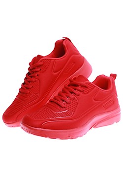 Sznurowane uniwersalne czerwone buty sportowe /G2-3 16091 T482/ ze sklepu Pantofelek24.pl w kategorii Buty sportowe damskie - zdjęcie 171262172