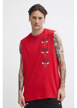 New Era t-shirt bawełniany męski kolor czerwony CHICAGO BULLS ze sklepu ANSWEAR.com w kategorii T-shirty męskie - zdjęcie 171263271