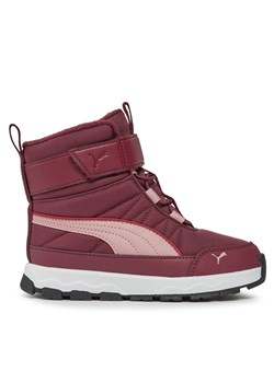 Śniegowce Puma Evolve Boot AC+ PS 392645 04 Dark Jasper-Future Pink-Astro Red ze sklepu eobuwie.pl w kategorii Buty zimowe dziecięce - zdjęcie 171263830